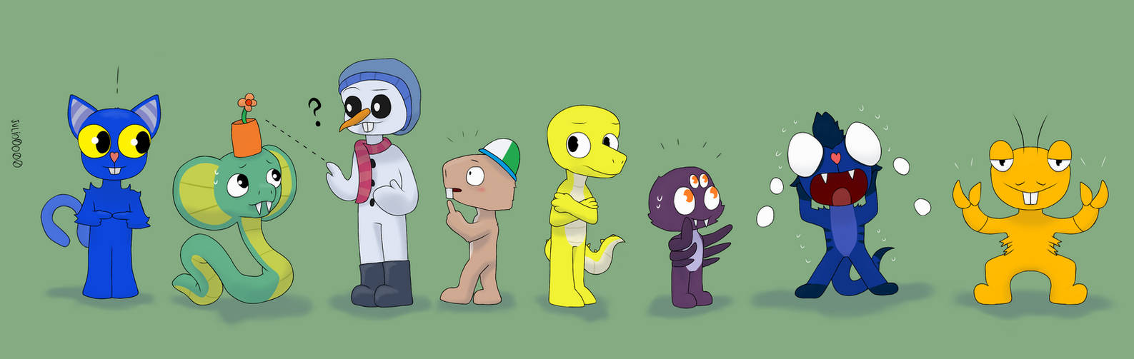 Some characters of HTFF by Julio0o00 on DeviantArt