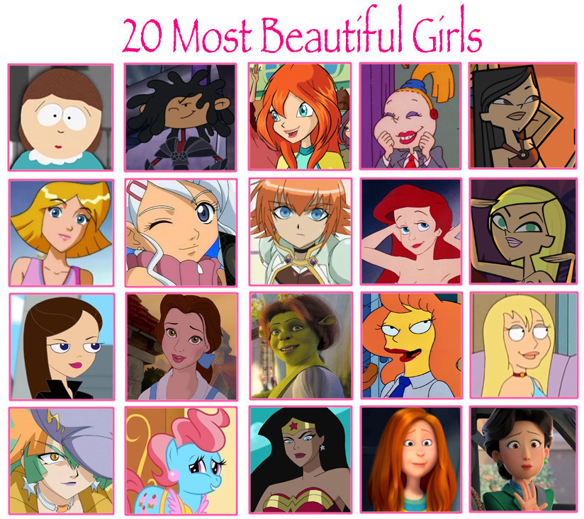 Most Female Deviantart 20 Most Beautiful Female Characters by TaylorNightToons on DeviantArt