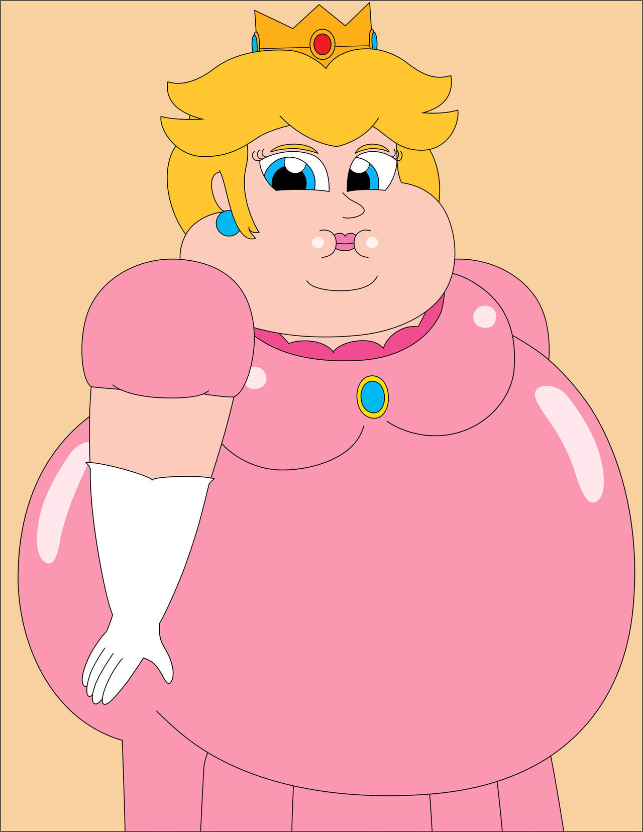 Fat Princess Peach 1 by TaylorNightToons on DeviantArt