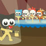 Lucky and Friends Dance Routine Wallpaper
