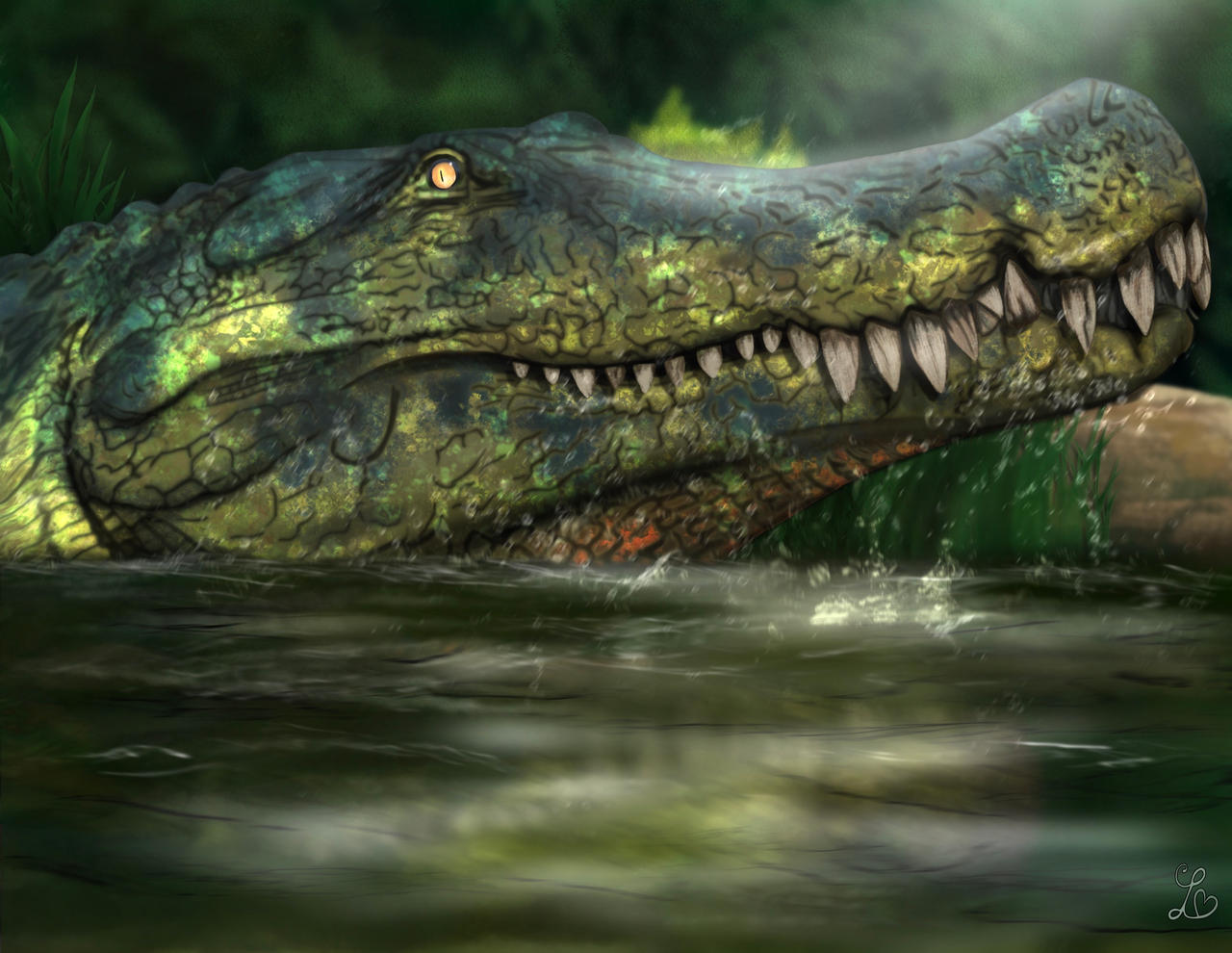 Deinosuchus In The Early Morning By Unbeleahvable On DeviantArt deinosuchus-in-the-early-morning-by-unbeleahvable-on-deviantart