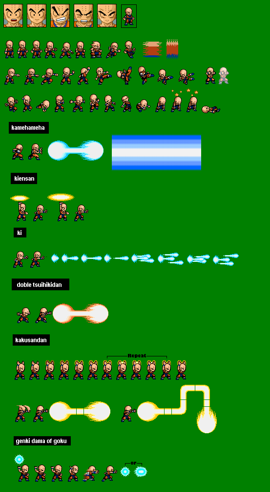 Krillin Normal State LSWR Sprite by Prodijiu on DeviantArt