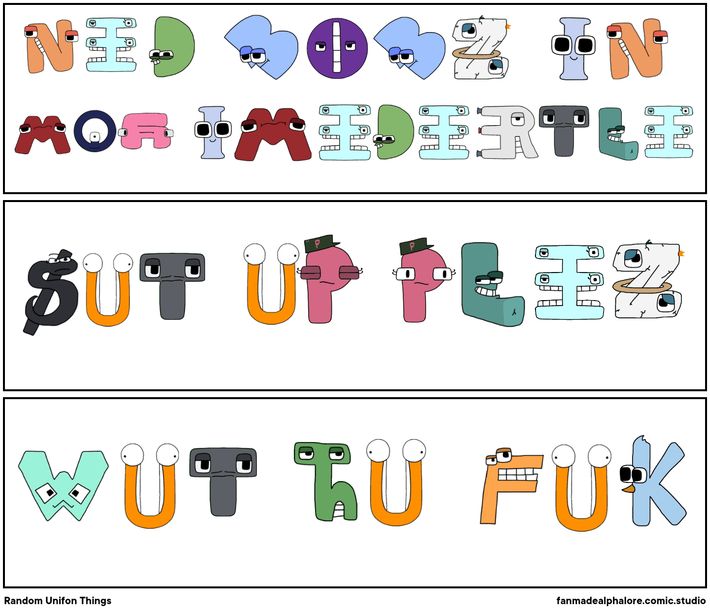 Random Unifon Things (Unifon Alphabet Lore Comic) by DestinyRockStar101 ...