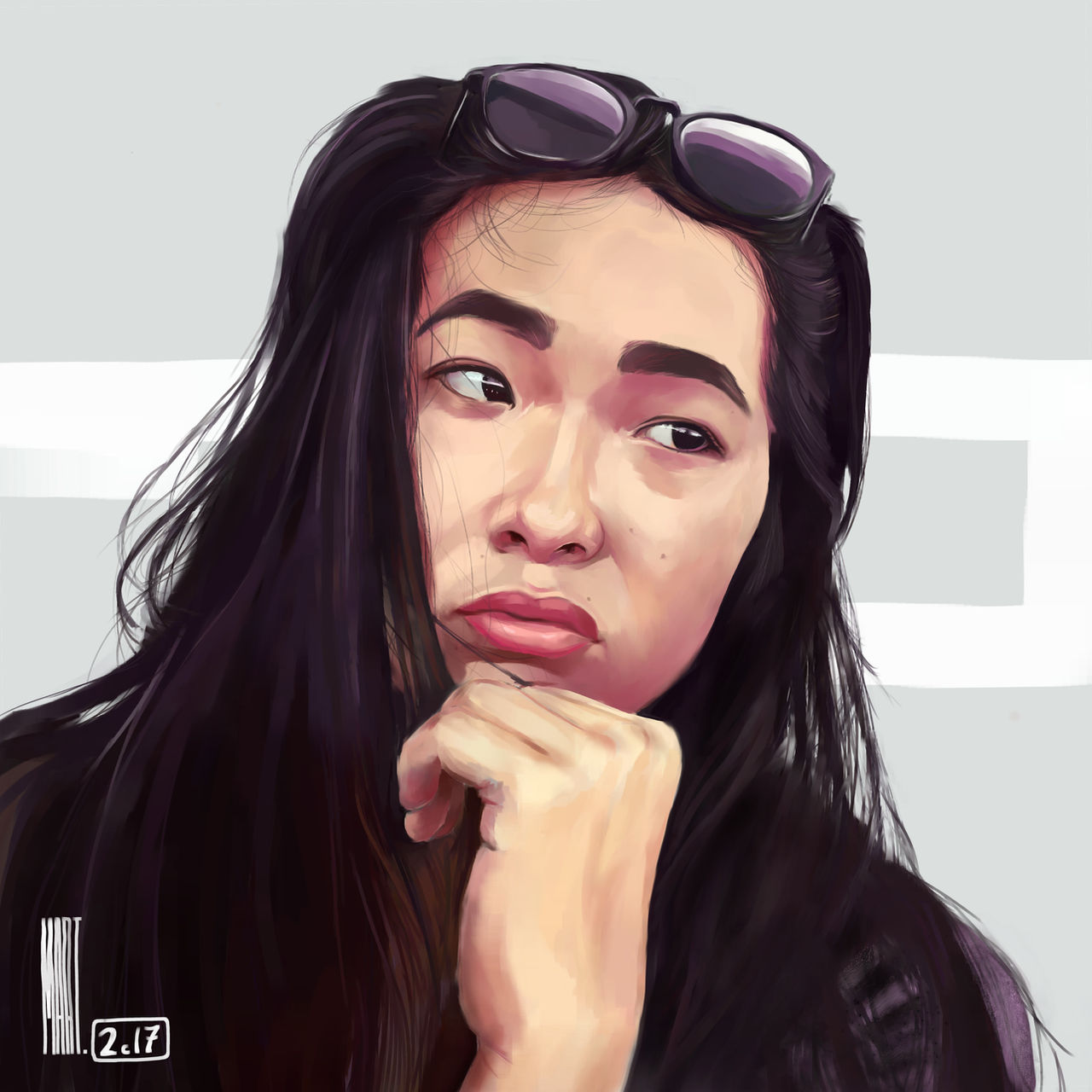 Demjely Portrait in Krita 3.1 by MarTs-Art