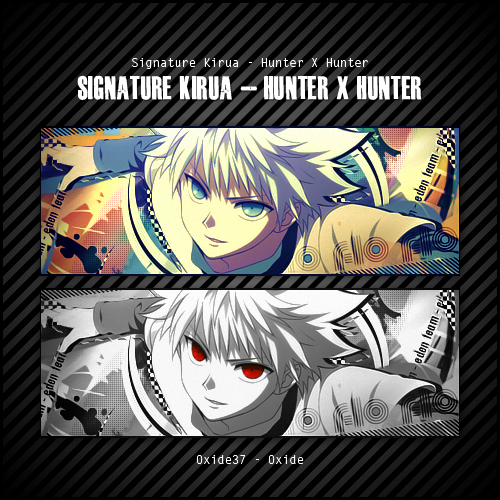 Signature Hunter x hunter Kirua