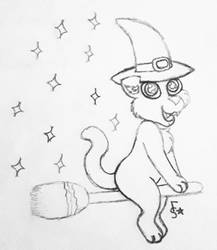 Inktober 2018 #29: Witchy Cat