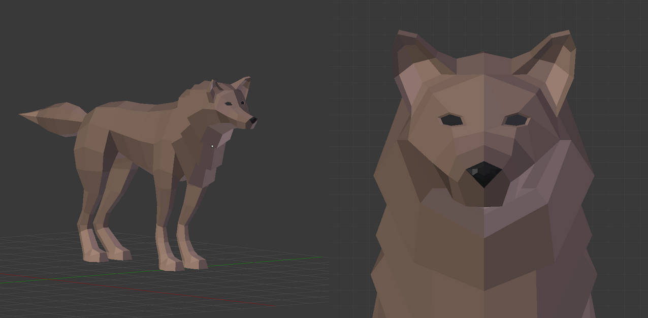 Low Poly Wolf by Foulgners on DeviantArt