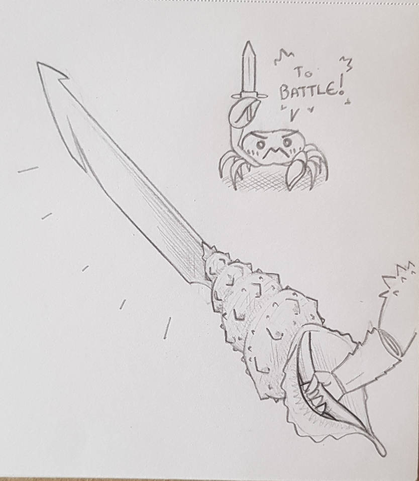 Shell Sword - Swordtember by VioletMarshmallows on DeviantArt