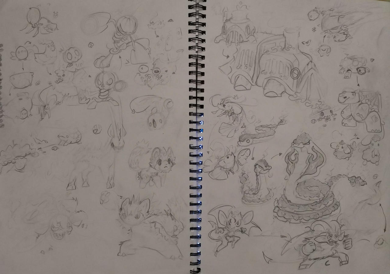 fakemon sketches pg 8 by ComfortBubble on DeviantArt