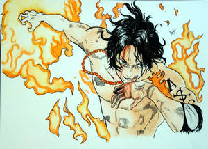 Portgas D. Ace Watercolor