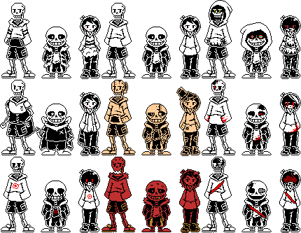 Normal Sans and Underswap Sans dialogue sprites by iGretz on