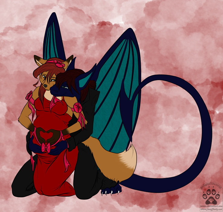 Pregnant Snuggles - Flat Colours