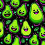 Glowing Neon Dancing Avocado Rave