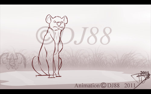 Hyena Splash Rough Animation