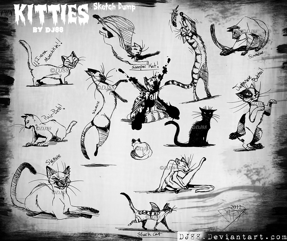 Kitties Sketchlings -art dump-