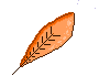 Orange Feather Pixel