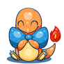 Charmander with a bow