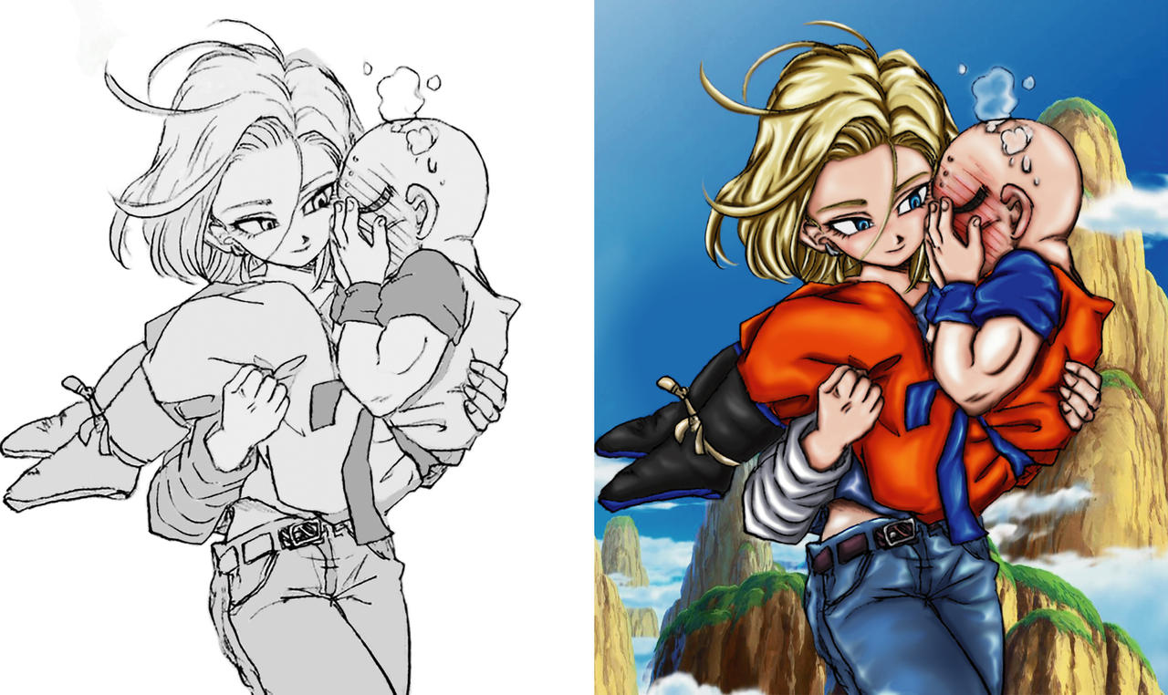 Android Krillin Android 18 X Krillin by tkgsize- Original by Zaffron on DeviantArt