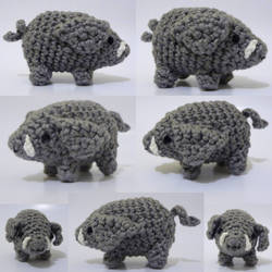 Gray Pig Amigurumi