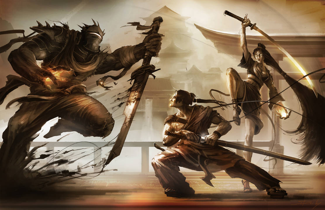 Дуэль битва. Япония Самурай против ниндзя. Сражение на мечах. Битва на мечах фэнтези. Бой на мечах фэнтези.