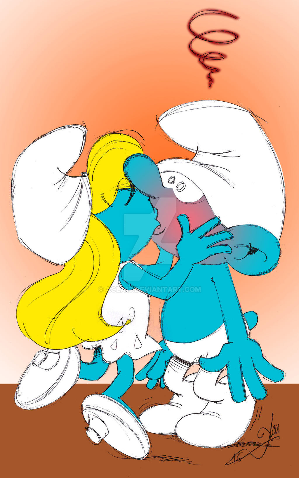 Clumsy's X Smurfette's Kiss