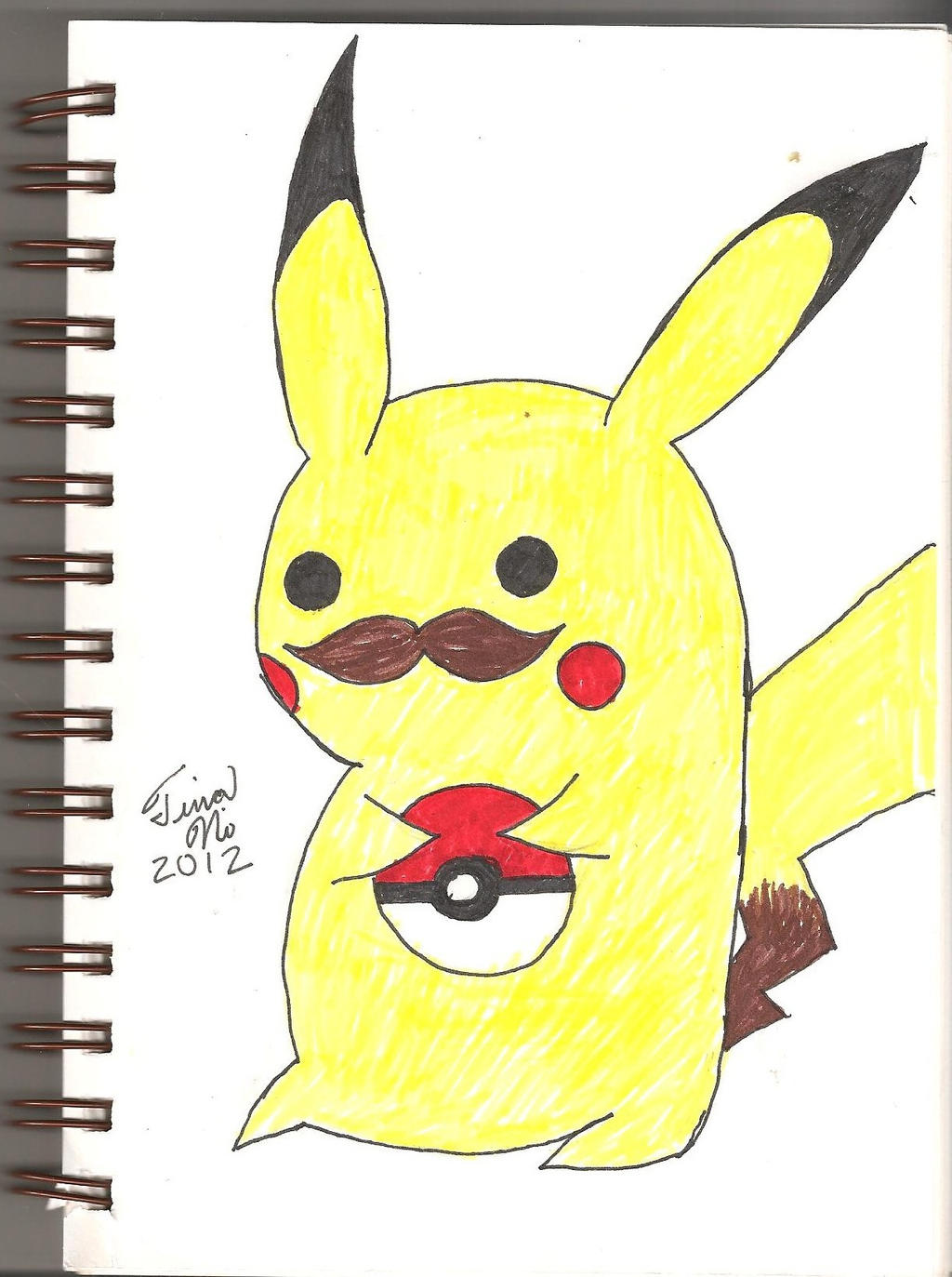 Pikachu with a mustache