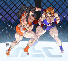 Nobara vs Maki Oze Fan Art by GaboCaricaturas