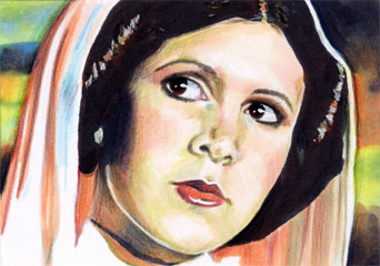 Princess Leia Sketch Card 3