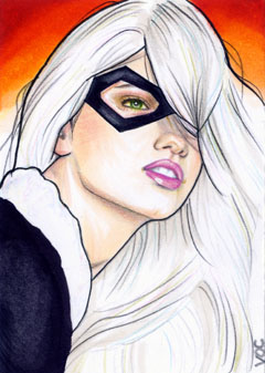 Black Cat Sketch Card 2