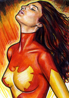 Dark Phoenix Sketch Card 6