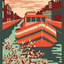 The Erie Canal Vintage Travel Poster