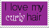 Curly hair stamp