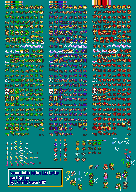 Young Link In Zelda A Link To The Past Sprites by Patrick2002 on DeviantArt