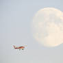 Plane and the moon