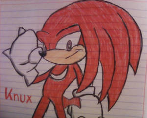 Knuckles the echidna drawiing