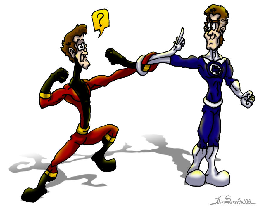 Deviantart Reed Man MarvelVsDC:ReedVsElongatedMan by TheOhToons on DeviantArt