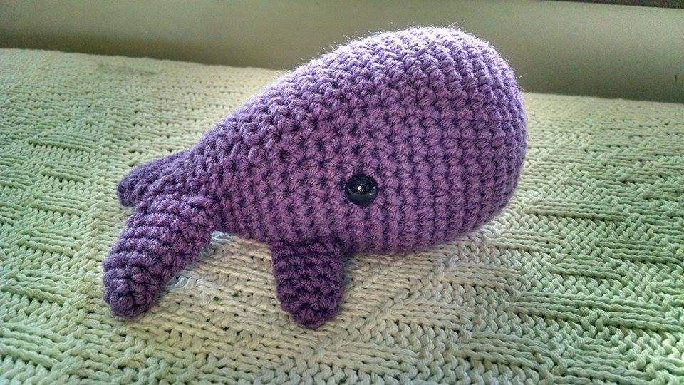 Amigurumi Crochet Purple Whale