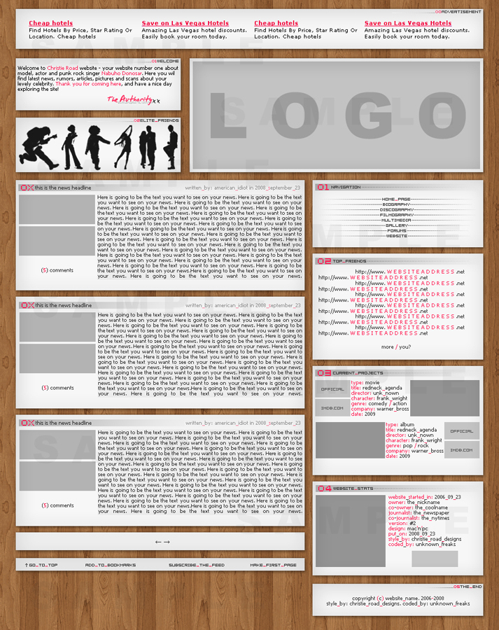 website / Layout 2 by docalexx on DeviantArt