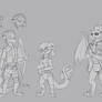 Dragon character sketches 2