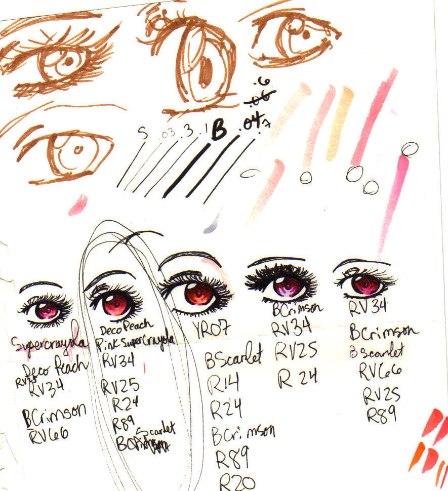 Copic Marker Eye Studies