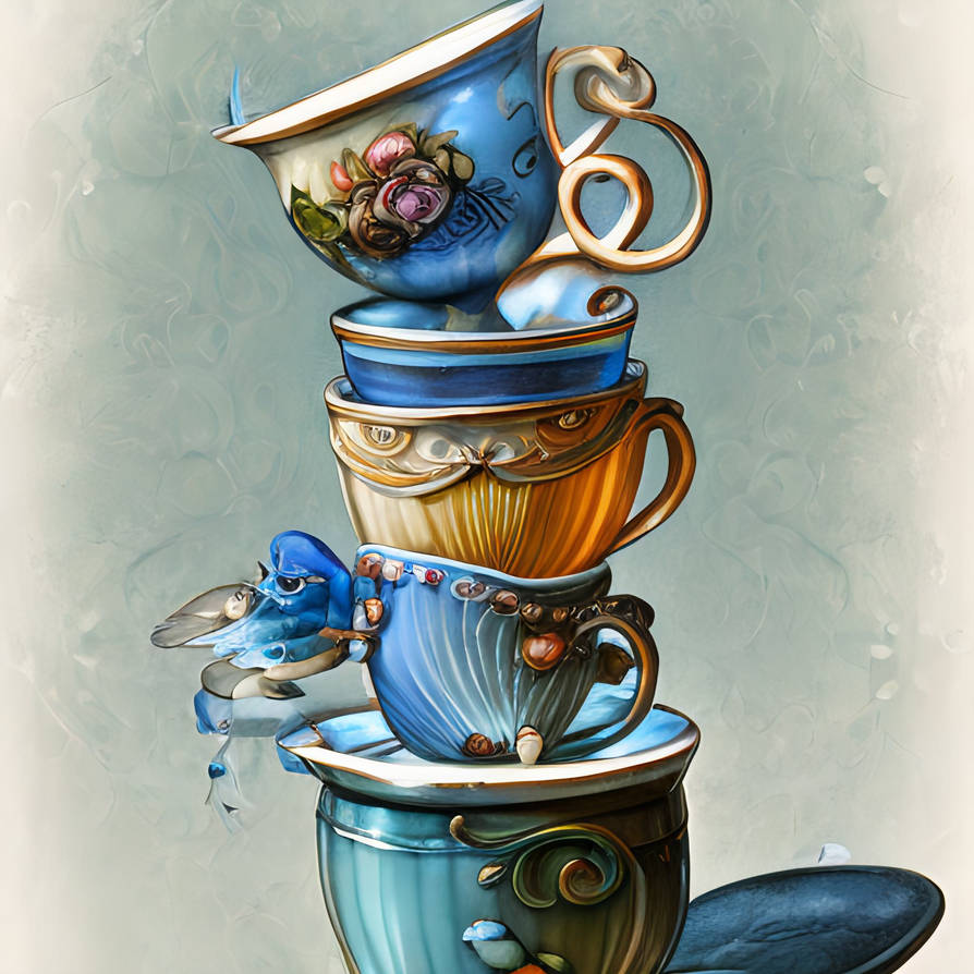Cup Tower by Sophina101 on DeviantArt