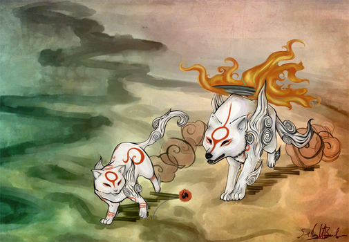 Amaterasu and Kabegami