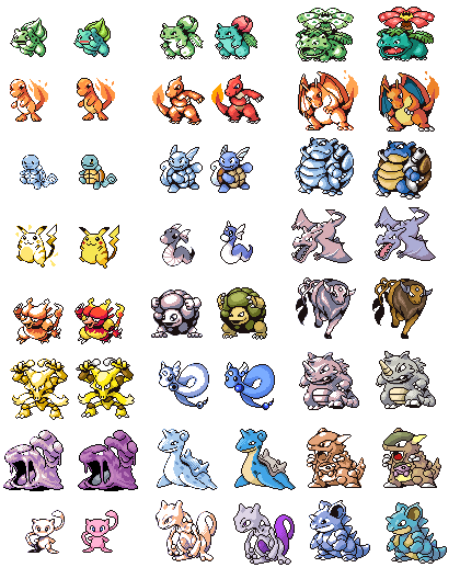 Pokemon Red/Blue - Sprite Redraw Compilation 1 by pettamapossum on  DeviantArt