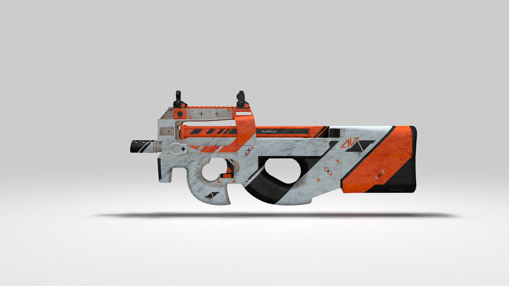 Pictures Counter Strike P90 asiimov cs:go global offensive 1366x768