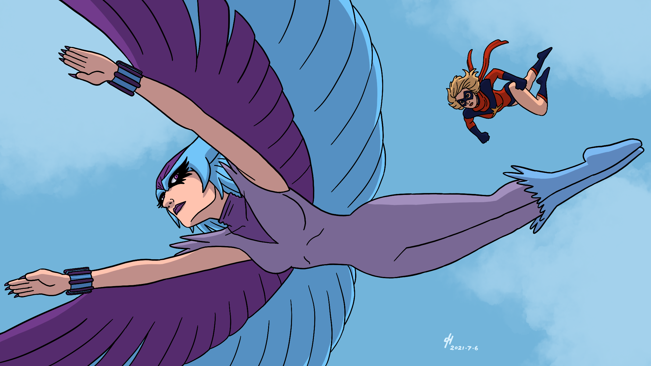 Deathbird And Ms Marvel By Cesar Hernandez On DeviantArt deathbird-and-ms-marvel-by-cesar-hernandez-on-deviantart