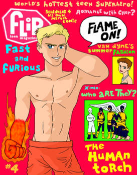 Human Torch Flip Magazine