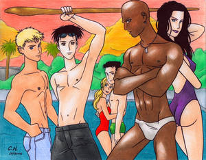 Young Avengers swimming pool