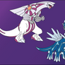 Palkia and Dialga.