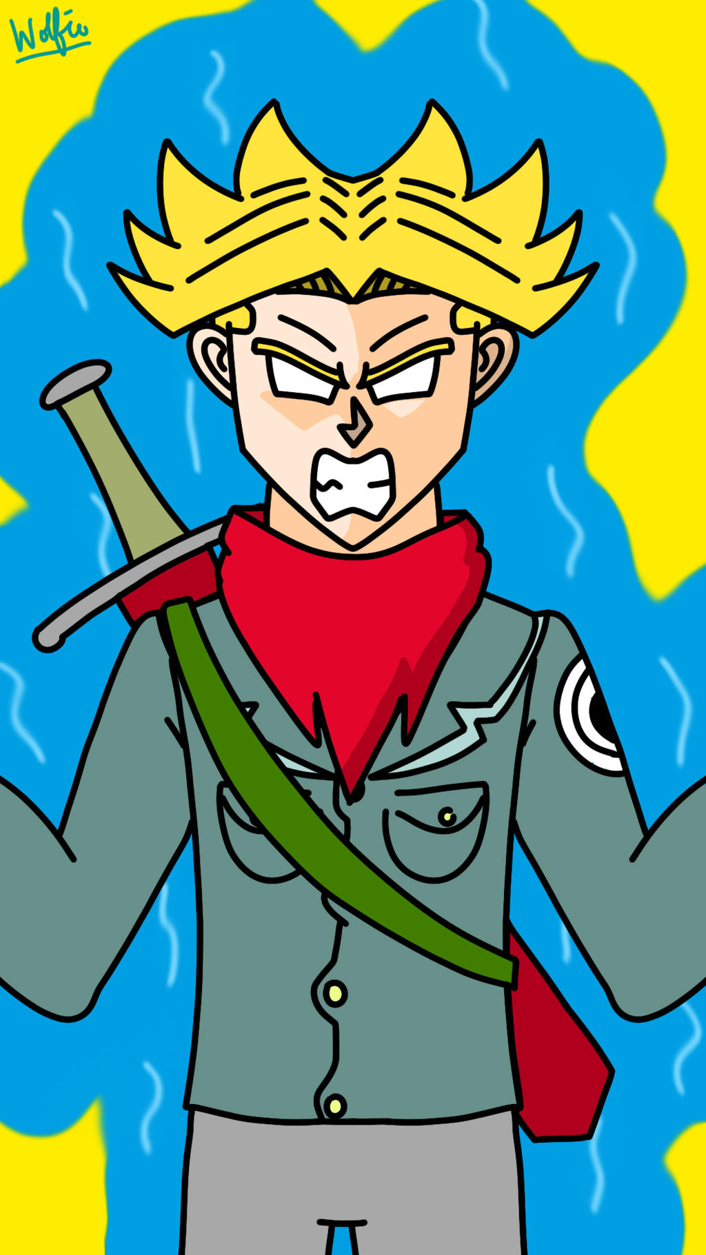 DBS Super Saiyan Rage Trunks by WolfieTheWolfFNAF on DeviantArt
