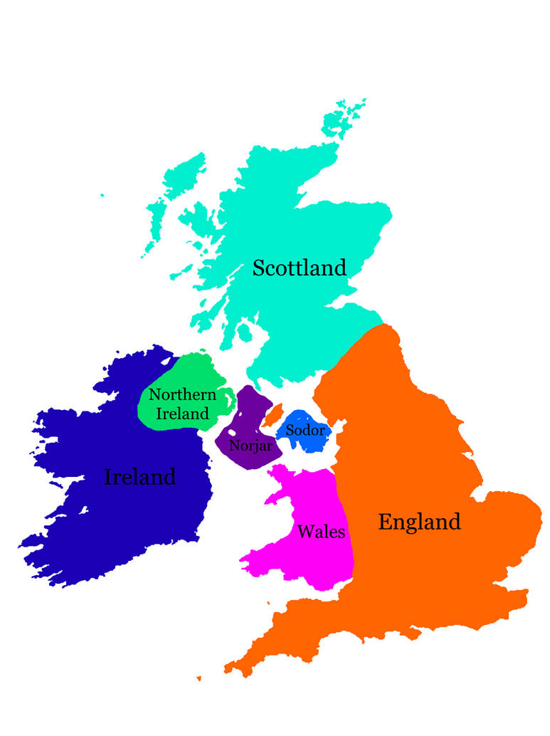 Sodor England UK Map With Sodor and Norjar (Labelled) by FB820onDeviantArt on DeviantArt
